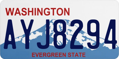 WA license plate AYJ8294