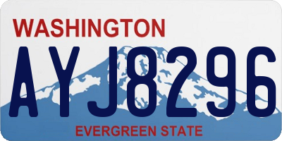 WA license plate AYJ8296