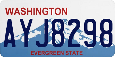 WA license plate AYJ8298
