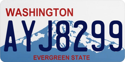WA license plate AYJ8299