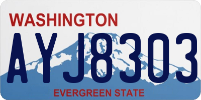 WA license plate AYJ8303
