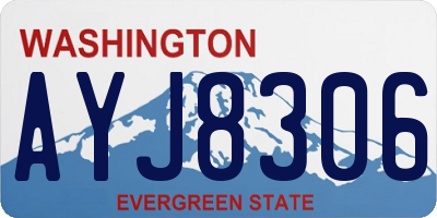 WA license plate AYJ8306