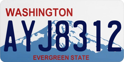 WA license plate AYJ8312