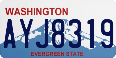 WA license plate AYJ8319