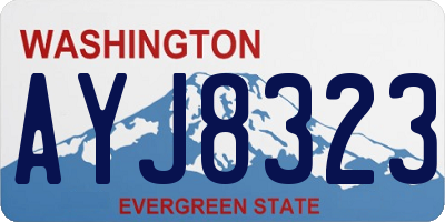 WA license plate AYJ8323