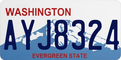 WA license plate AYJ8324