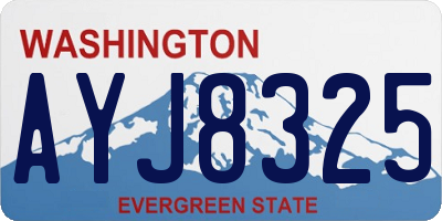 WA license plate AYJ8325
