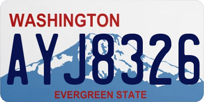 WA license plate AYJ8326