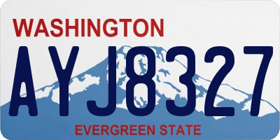 WA license plate AYJ8327
