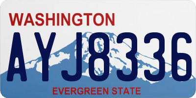 WA license plate AYJ8336