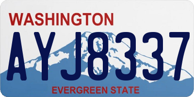 WA license plate AYJ8337
