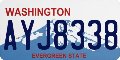 WA license plate AYJ8338