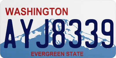 WA license plate AYJ8339