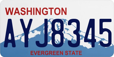 WA license plate AYJ8345