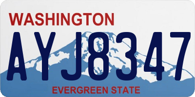 WA license plate AYJ8347