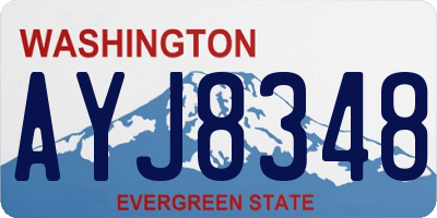 WA license plate AYJ8348