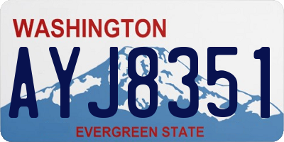 WA license plate AYJ8351