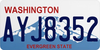 WA license plate AYJ8352