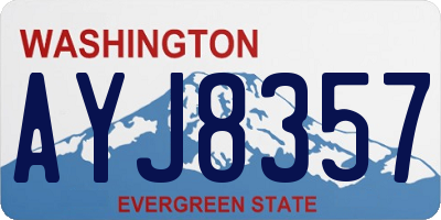 WA license plate AYJ8357