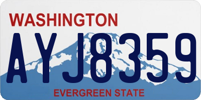 WA license plate AYJ8359