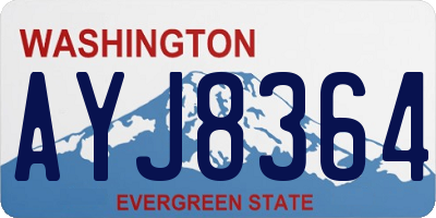 WA license plate AYJ8364