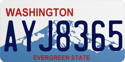 WA license plate AYJ8365