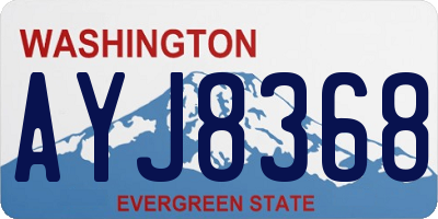 WA license plate AYJ8368