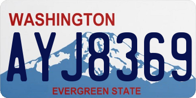 WA license plate AYJ8369