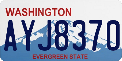 WA license plate AYJ8370