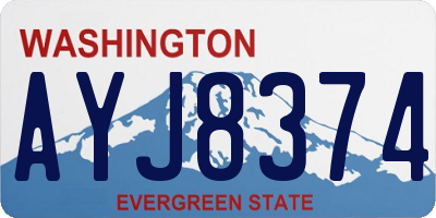 WA license plate AYJ8374