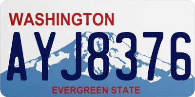 WA license plate AYJ8376