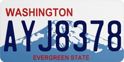 WA license plate AYJ8378
