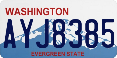 WA license plate AYJ8385