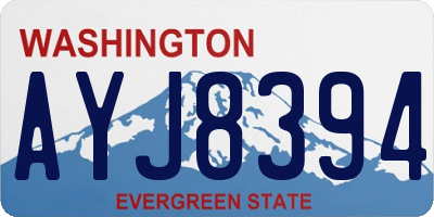 WA license plate AYJ8394