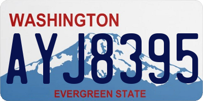 WA license plate AYJ8395