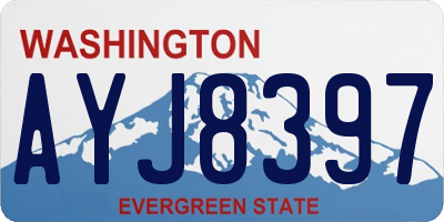 WA license plate AYJ8397