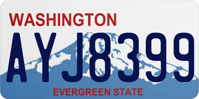 WA license plate AYJ8399