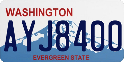 WA license plate AYJ8400