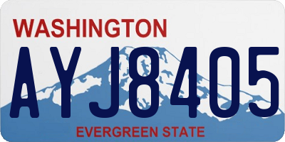 WA license plate AYJ8405