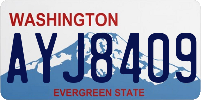 WA license plate AYJ8409