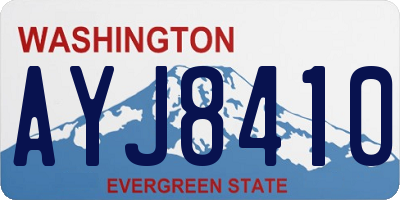 WA license plate AYJ8410