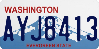 WA license plate AYJ8413