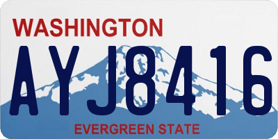 WA license plate AYJ8416