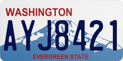 WA license plate AYJ8421