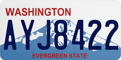WA license plate AYJ8422
