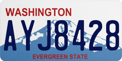WA license plate AYJ8428