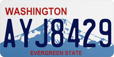 WA license plate AYJ8429