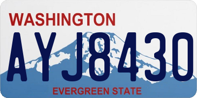 WA license plate AYJ8430