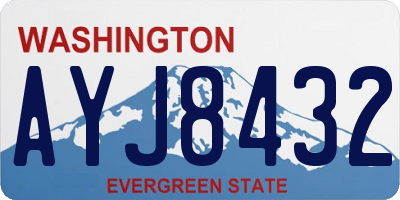 WA license plate AYJ8432