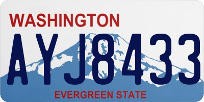 WA license plate AYJ8433
